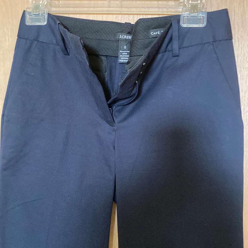 Jcrew cotton & spandex navy Cafe trouser